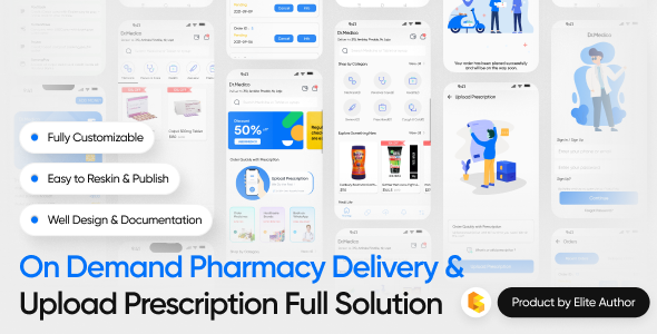 DrMedico medicine delivery app source code with prescription upload preview