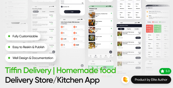 LunchBox kitchen owner food delivery app source code preview