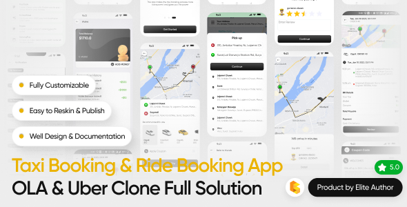OGO taxi booking app source code preview