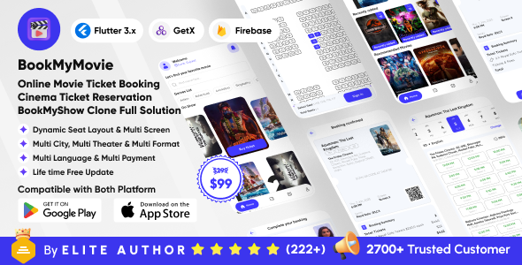 BookMyMovie movie ticket booking app source code preview