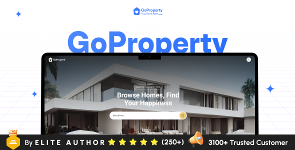 GoProperty real estate website source code preview