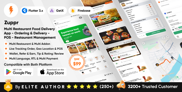 Zuppr multi restaurant food delivery app source code preview