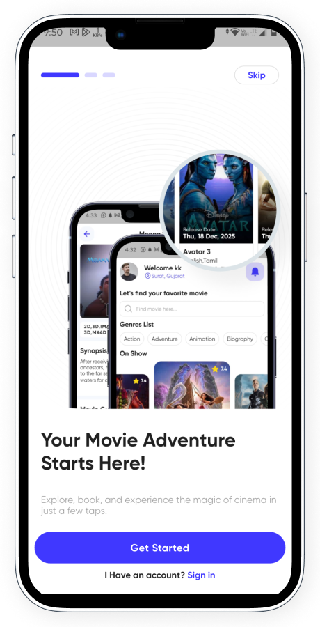 BookMyMovie BookMyShow clone cinema booking app screenshot 2 thumbnail
