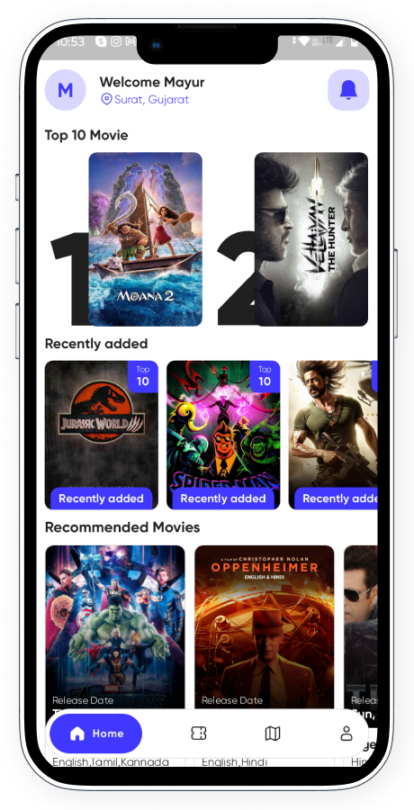 BookMyMovie BookMyShow clone cinema booking app screenshot 12 thumbnail