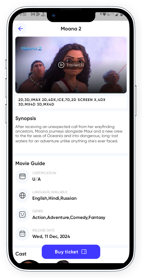 BookMyMovie BookMyShow clone cinema booking app screenshot 14 thumbnail