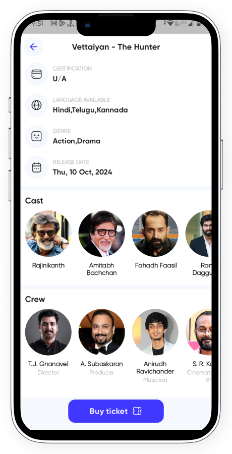 BookMyMovie BookMyShow clone cinema booking app screenshot 15 thumbnail