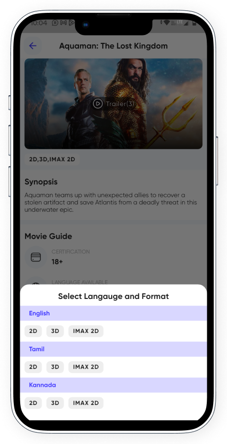BookMyMovie BookMyShow clone cinema booking app screenshot 17 thumbnail