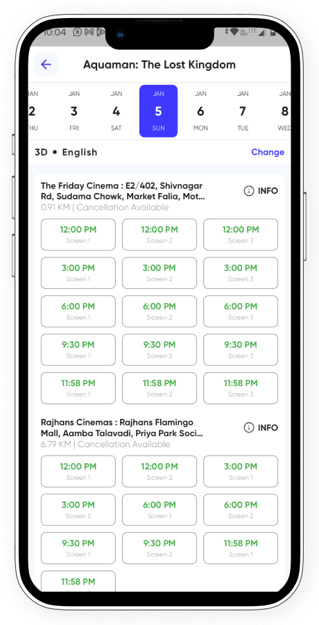 BookMyMovie BookMyShow clone cinema booking app screenshot 18 thumbnail