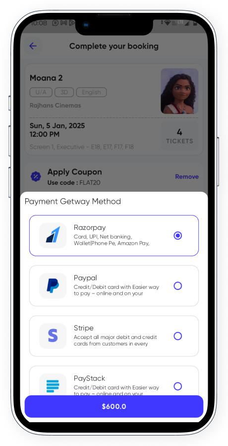 BookMyMovie BookMyShow clone cinema booking app screenshot 23 thumbnail