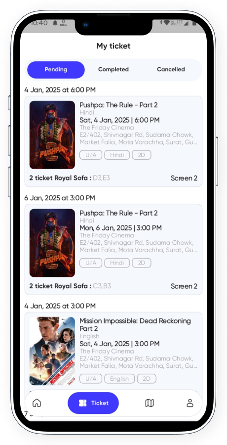 BookMyMovie BookMyShow clone cinema booking app screenshot 27 thumbnail