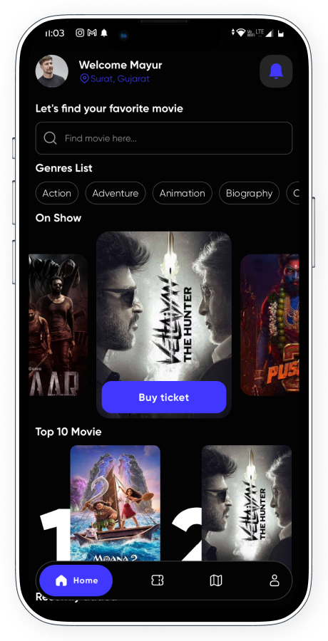 BookMyMovie BookMyShow clone cinema booking app screenshot 40 thumbnail