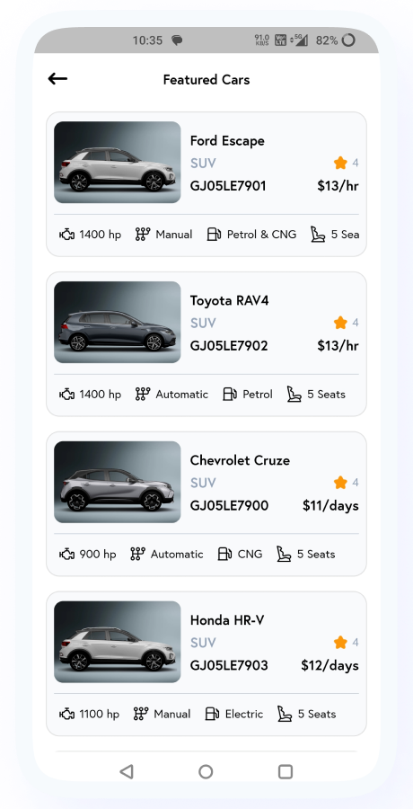 CarLink - Car Rental Booking App | Rent a Car | Taxi and Self Drive Car Renting | Complete Solution Screenshot 13 thumbnail