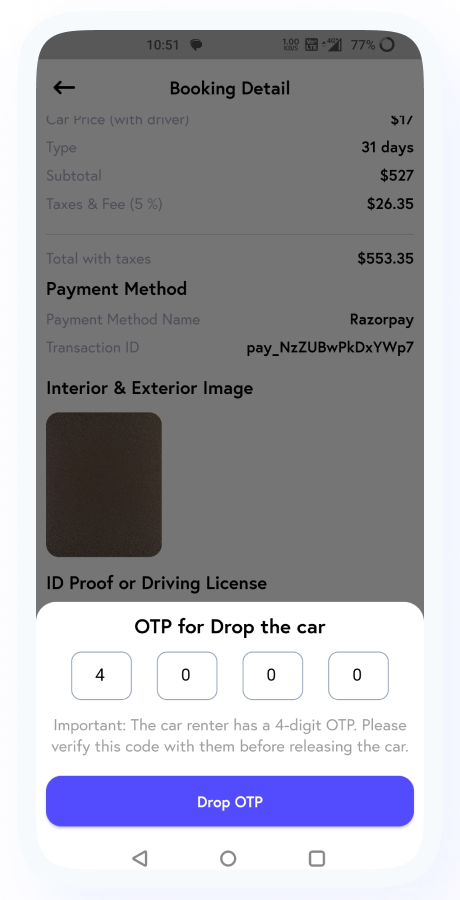 CarLink - Car Rental Booking App | Rent a Car | Taxi and Self Drive Car Renting | Complete Solution Screenshot 30 thumbnail
