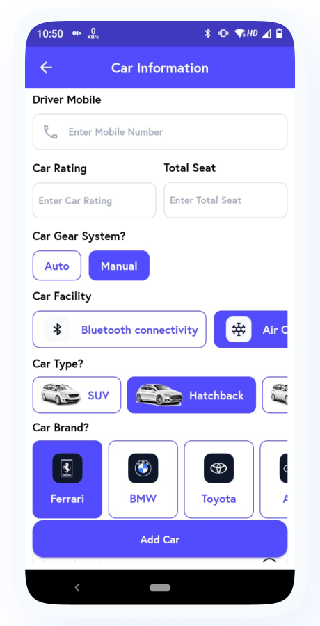 CarLink - Car Rental Booking App | Rent a Car | Taxi and Self Drive Car Renting | Complete Solution Screenshot 49 thumbnail