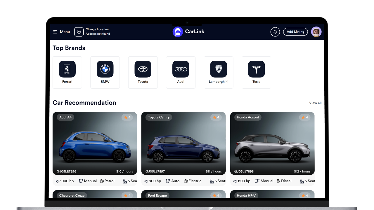 CarLink - Car Rental Booking System - Multivendor Vehicle Hire Platform - Online Car Reservation Screenshot 3 thumbnail