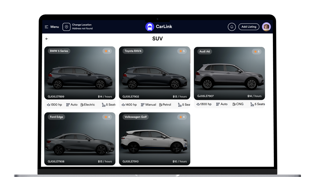 CarLink - Car Rental Booking System - Multivendor Vehicle Hire Platform - Online Car Reservation Screenshot 4 thumbnail