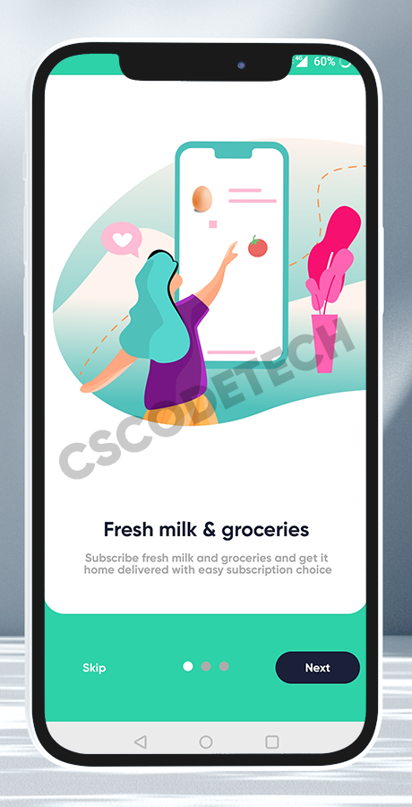 DailyMilk dairy subscription customer and delivery app screenshot 1