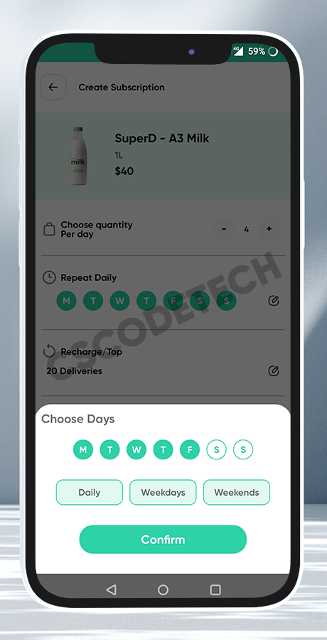 DailyMilk dairy subscription customer and delivery app screenshot 9 thumbnail
