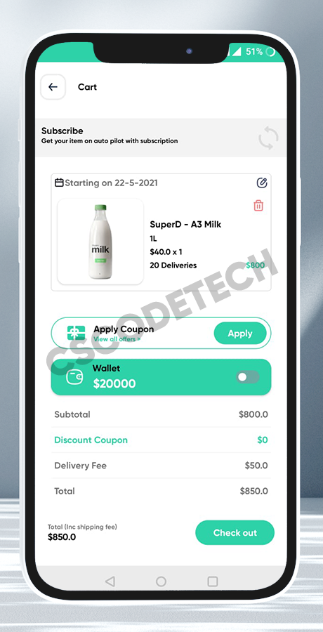 DailyMilk dairy subscription customer and delivery app screenshot 10 thumbnail