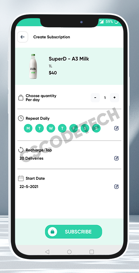 DailyMilk dairy subscription customer and delivery app screenshot 11 thumbnail