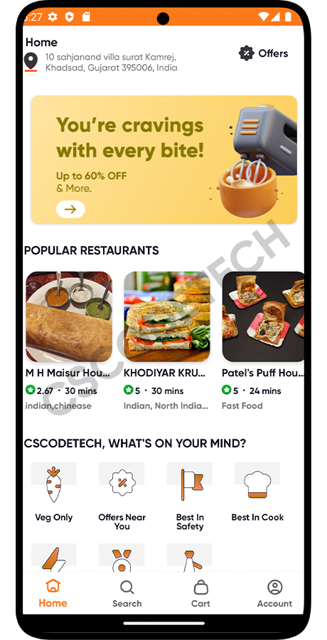 Eatggy multi restaurant food delivery app screenshot 1