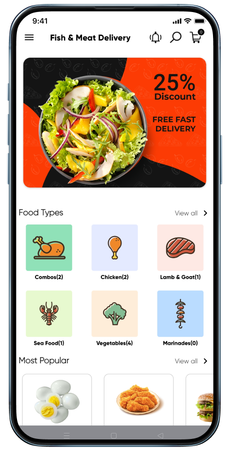 Fish And Meat Online Delivery Android App with Interactive Admin Panel Screenshot 6 thumbnail