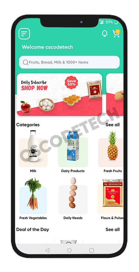 Fresh Fast online grocery delivery Android app screenshot 5 thumbnail