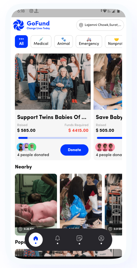GoFund - Donation, Crowdfunding, Charity & Fundraising App | Raise Funds | Flutter Complete Solution Screenshot 11 thumbnail
