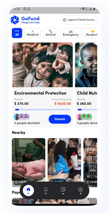 GoFund - Donation, Crowdfunding, Charity & Fundraising App | Raise Funds | Flutter Complete Solution Screenshot 12 thumbnail