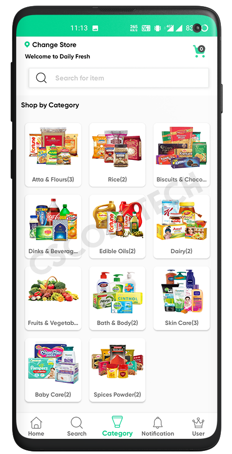 GoGreen - Food, Grocery, Pharmacy Multi Store(Vendor) Android App with Interactive Admin Panel Screenshot 4 thumbnail
