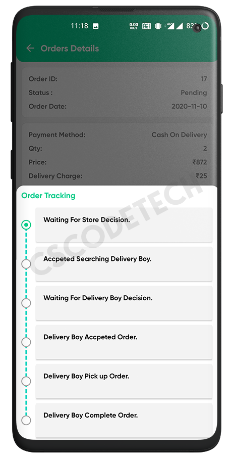 GoGreen - Food, Grocery, Pharmacy Multi Store(Vendor) Android App with Interactive Admin Panel Screenshot 11 thumbnail