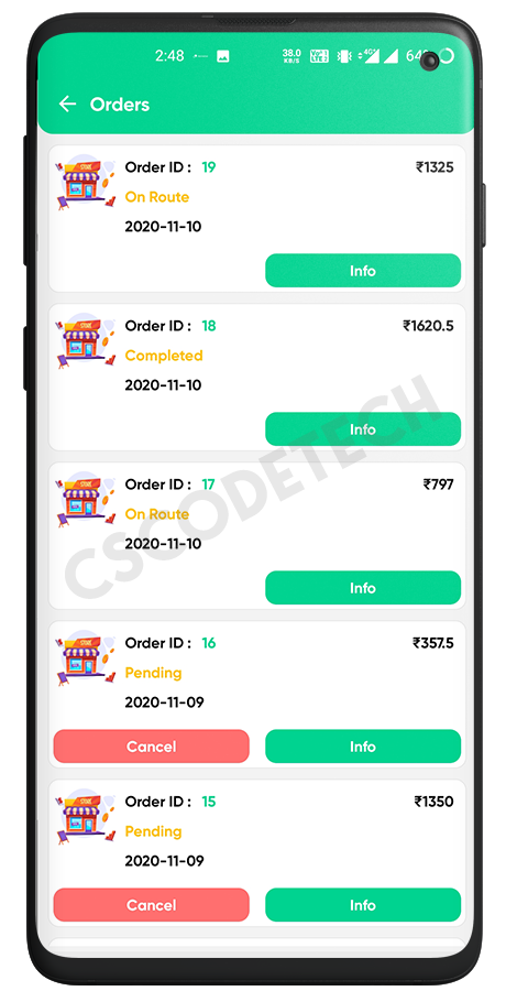 GoGreen - Food, Grocery, Pharmacy Multi Store(Vendor) Android App with Interactive Admin Panel Screenshot 16 thumbnail