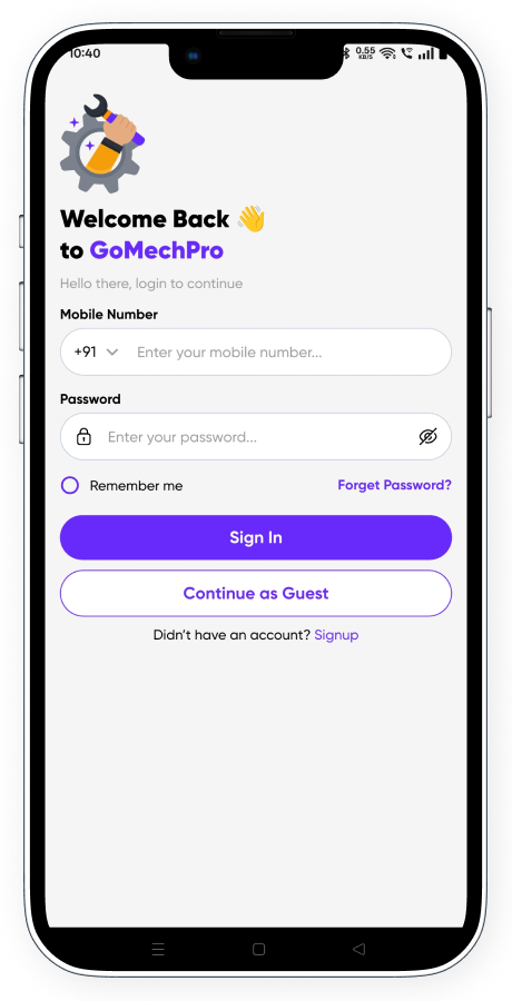 GoMechPro - All-in-One Car & Bike Service, Garage Repair, Auto Parts & Complete Mechanic Solution Screenshot 2 thumbnail