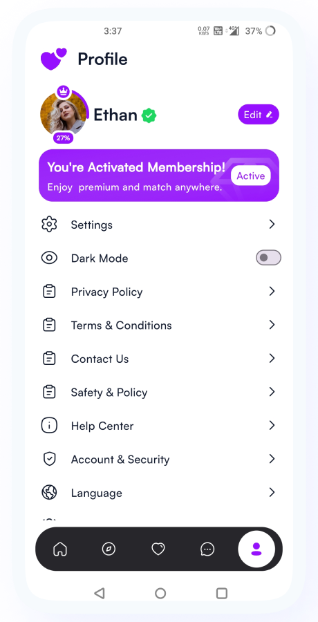 GoMeet - Complete Social Dating Mobile App | Online Dating | Match, Chat & Video Dating | Dating App Screenshot 41 thumbnail