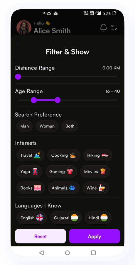 GoMeet - Complete Social Dating Mobile App | Online Dating | Match, Chat & Video Dating | Dating App Screenshot 71 thumbnail