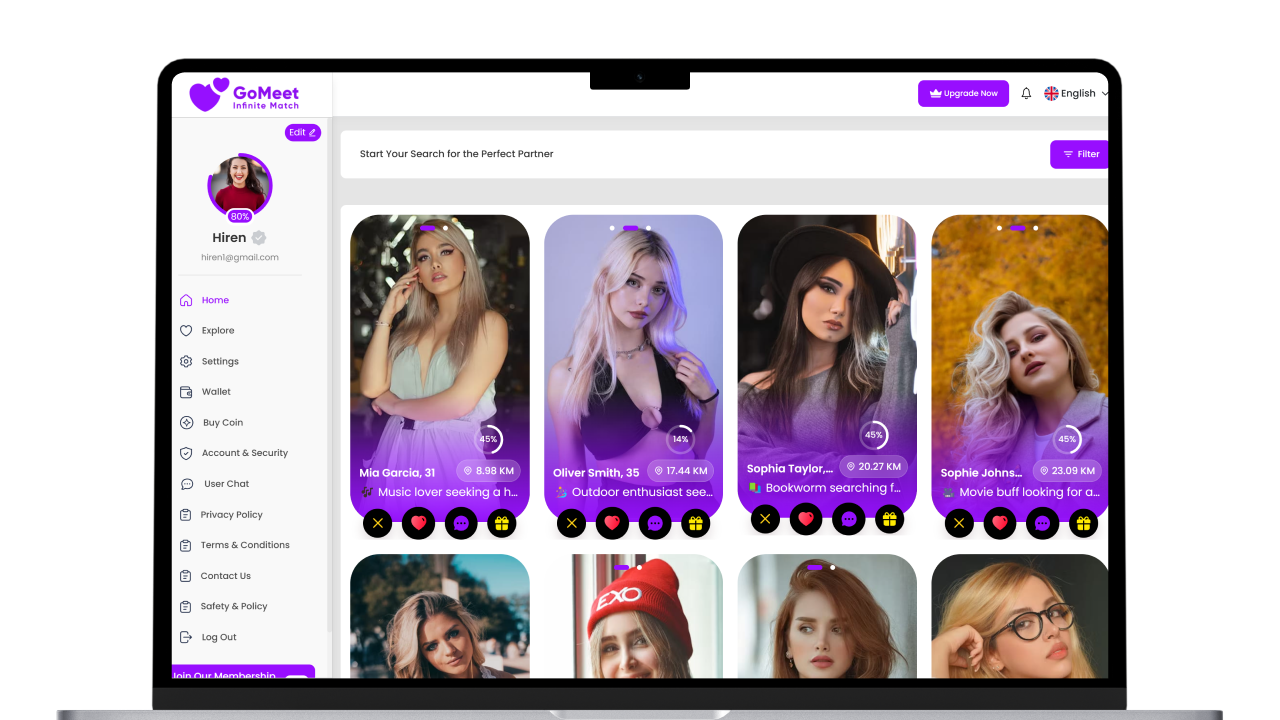 GoMeet - Complete Social Dating Website Screenshot 2 thumbnail