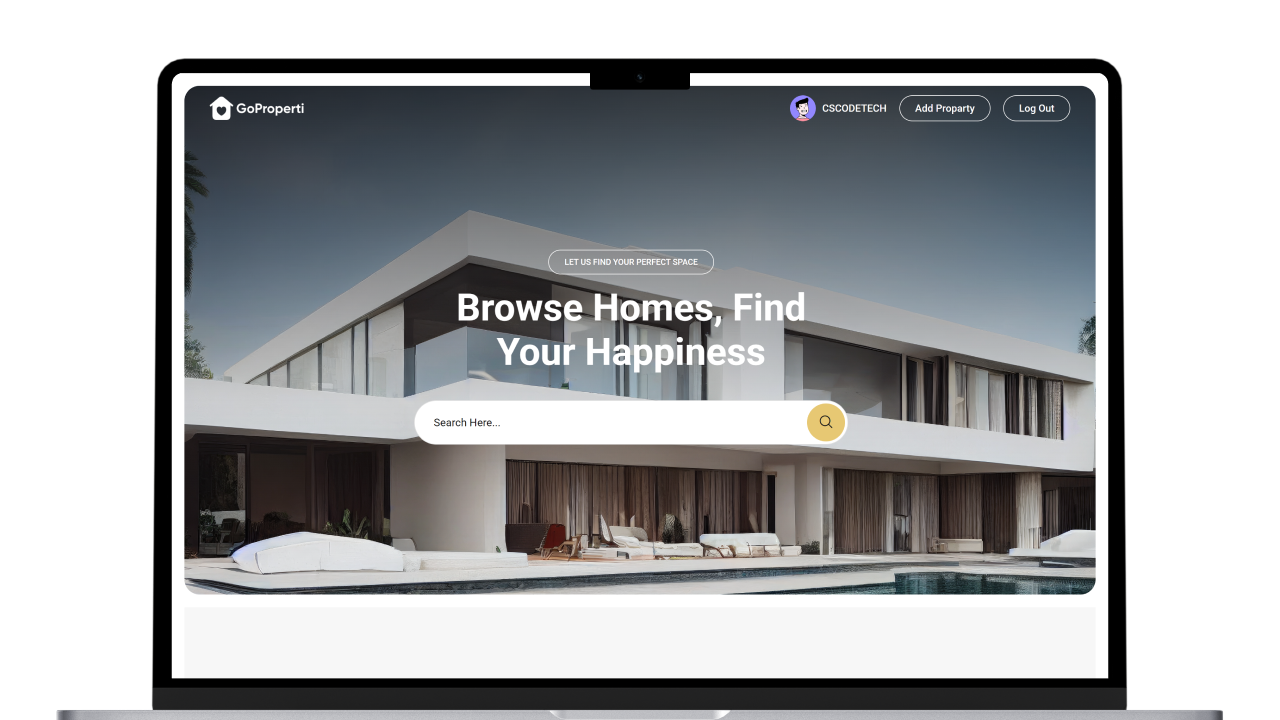 GoProperty property listing website screenshot 1