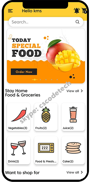 Hungry Grocery customer and delivery boy app screenshot 1