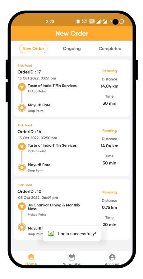 LunchBox food delivery rider app screenshot 3 thumbnail