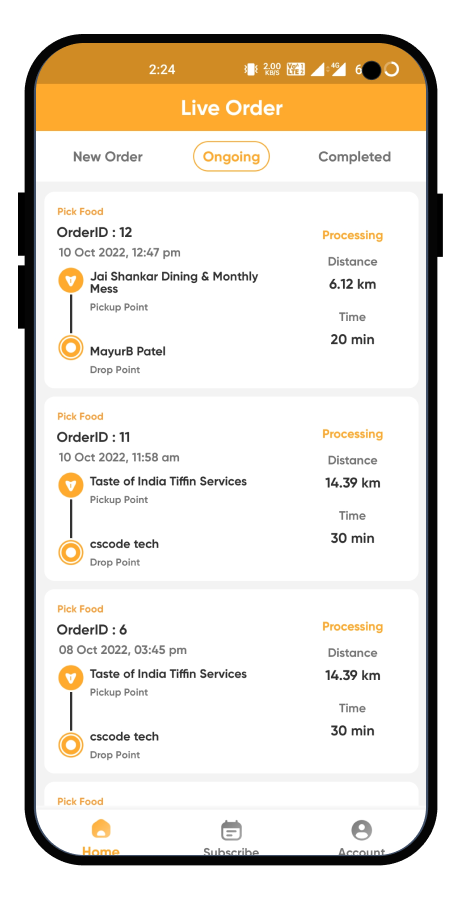 LunchBox food delivery rider app screenshot 5 thumbnail