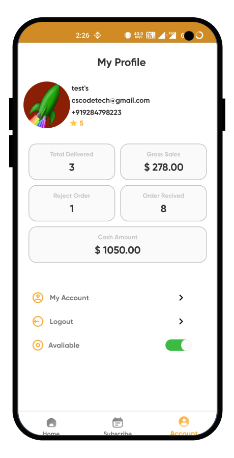 LunchBox food delivery rider app screenshot 12 thumbnail