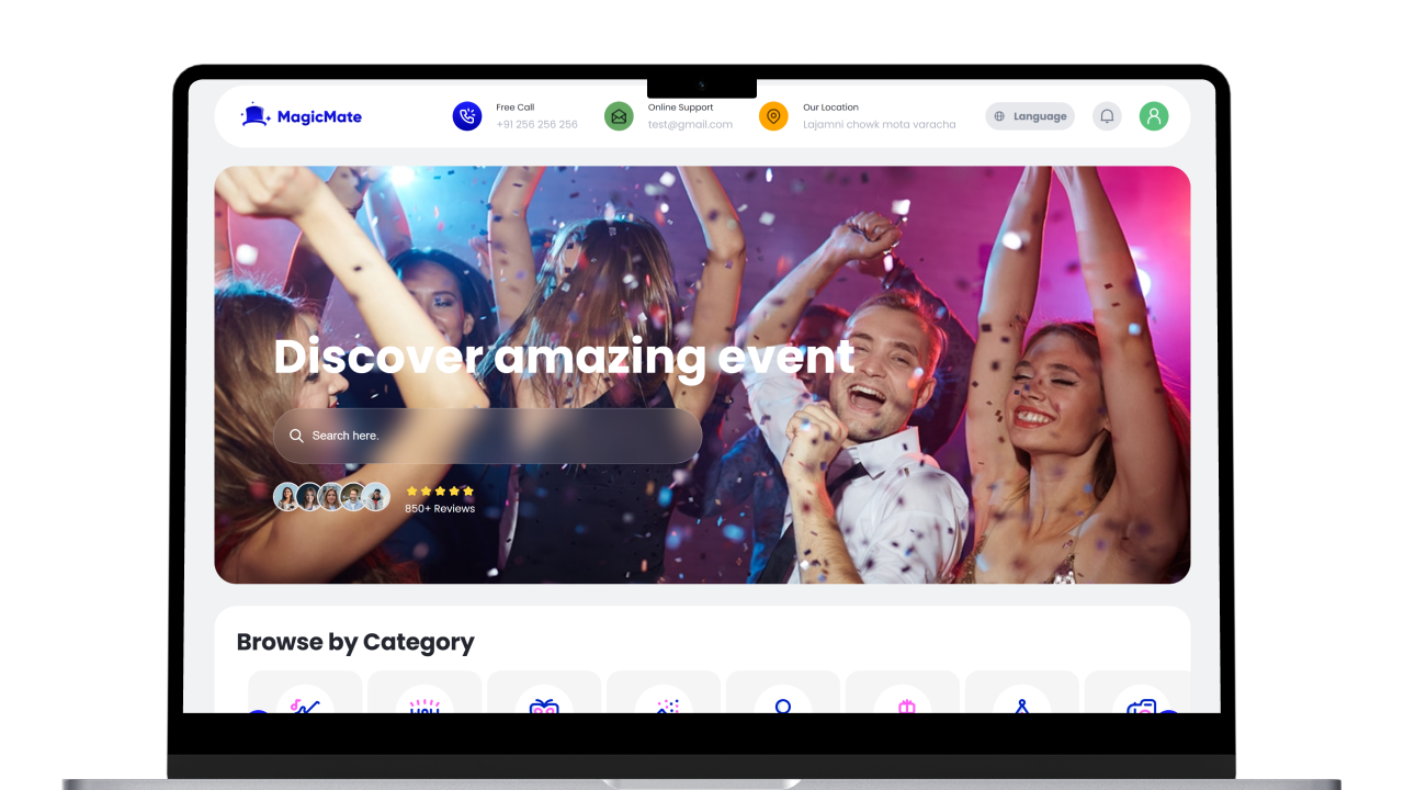 MagicMate - Multivendor Event Ticket Booking Management System Complete Website (Add-on) Screenshot 1