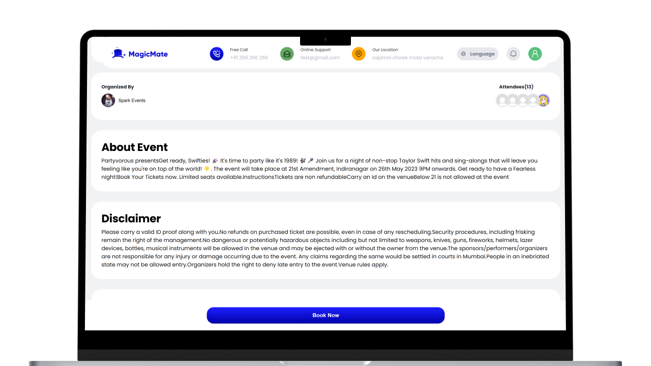 MagicMate - Multivendor Event Ticket Booking Management System Complete Website (Add-on) Screenshot 5 thumbnail