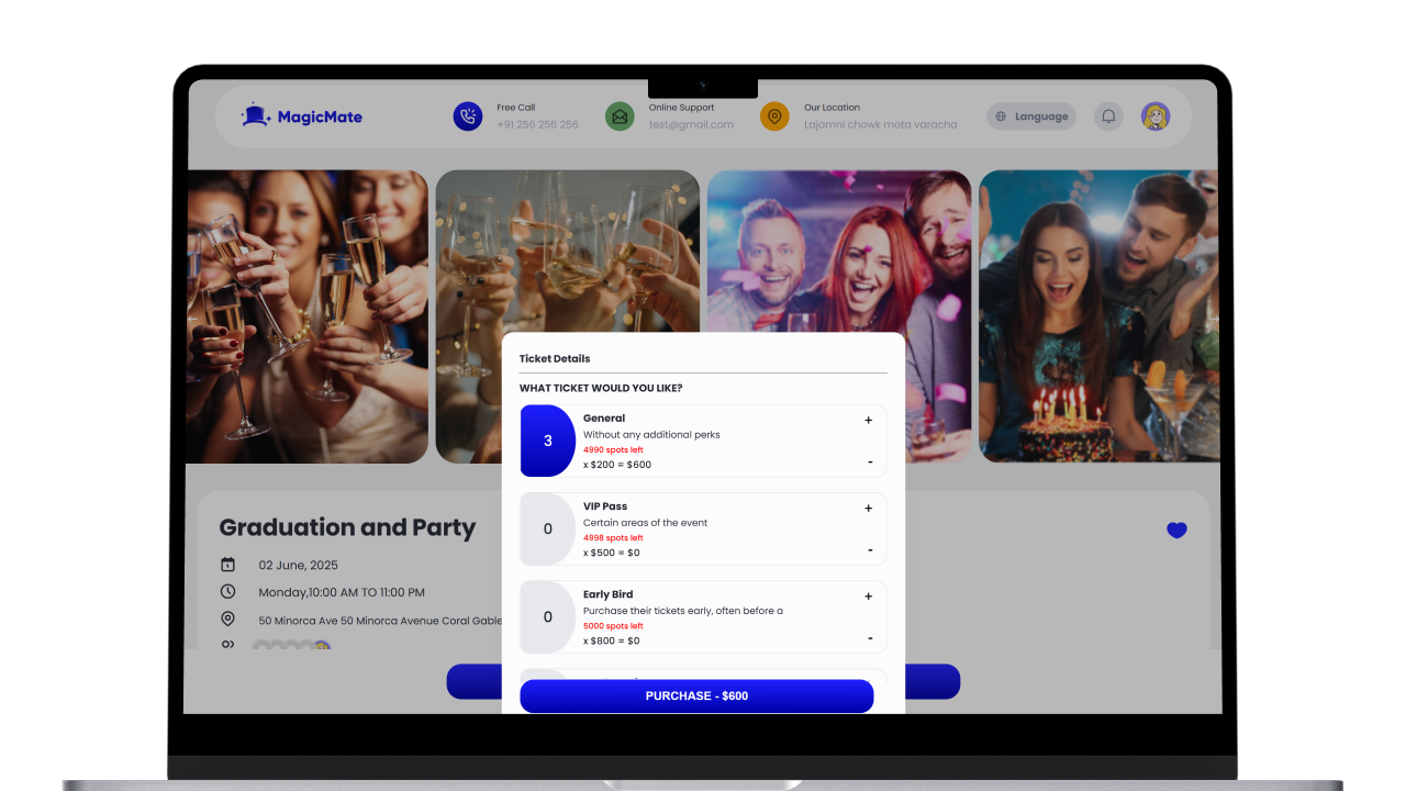 MagicMate - Multivendor Event Ticket Booking Management System Complete Website (Add-on) Screenshot 9 thumbnail