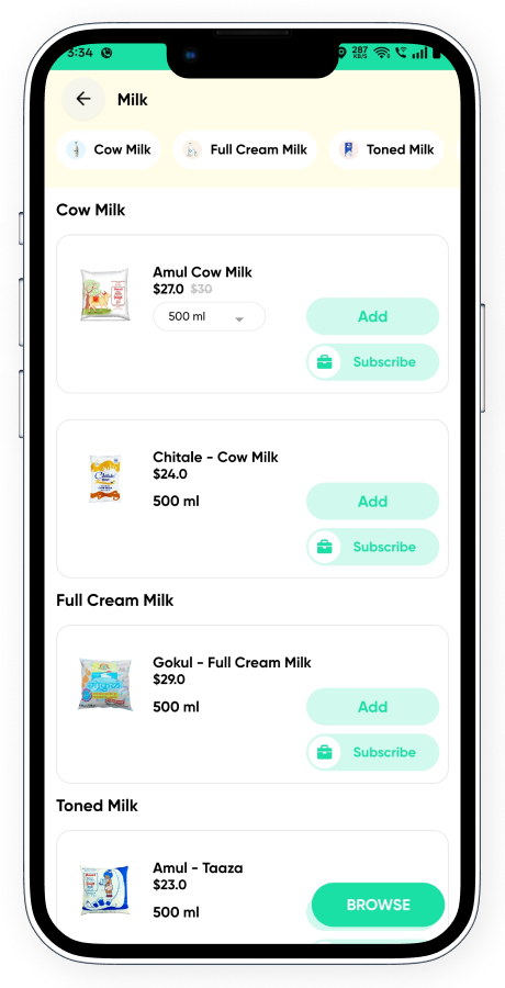 Milk365 daily milk subscription and grocery app screenshot 11 thumbnail