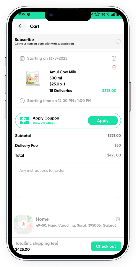Milk365 daily milk subscription and grocery app screenshot 14 thumbnail