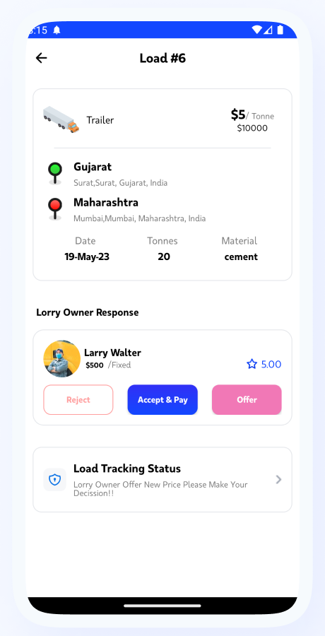 MoversPro - Truck Booking System - Transport & Logistics Solutions - Bidding Flutter Full Solution Screenshot 22 thumbnail