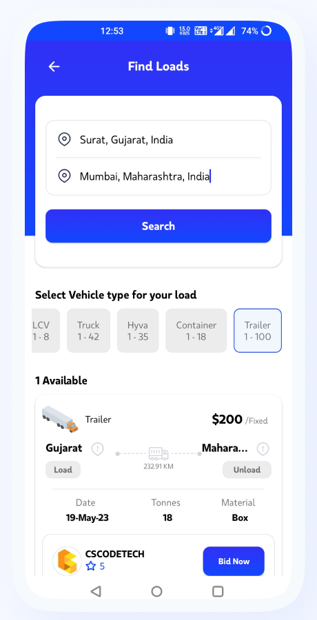 MoversPro - Truck Booking System - Transport & Logistics Solutions - Bidding Flutter Full Solution Screenshot 43 thumbnail