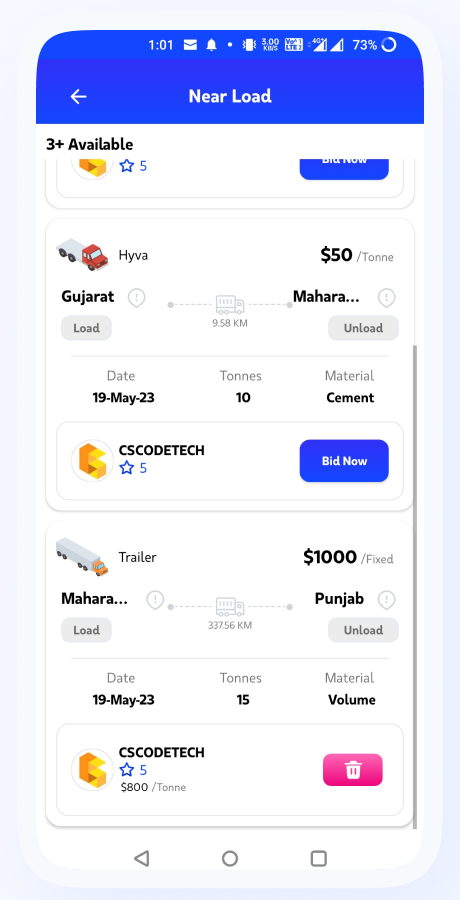 MoversPro - Truck Booking System - Transport & Logistics Solutions - Bidding Flutter Full Solution Screenshot 47 thumbnail