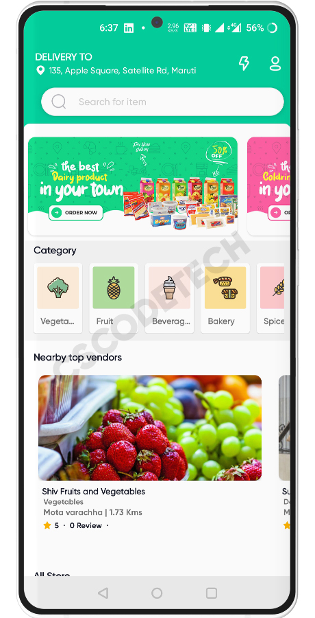 Multi Purpose - Food, Grocery, Fish-Meat, Pharmacy, Flower, Courier(Parcel) Delivery | iOS Apps Screenshot 9 thumbnail